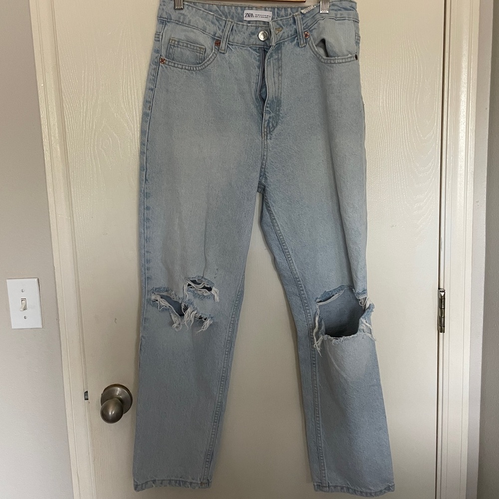 Zara High Rise Straight Jean